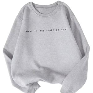 Sudaderas con capucha de punto con estampado informal personalizado, sudaderas sueltas de diseño elegante, ropa de calle transpirable de algodón 100% para mujer - Product Image 1