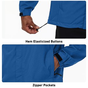 Veste coupe-vent pour homme avec poche zippée, rangement sécurisé, manteau de sport, fermeture éclair discrète, vêtement d'extérieur technique performant - Product Image 3