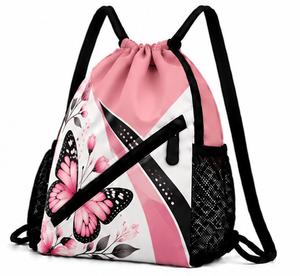 Bolsa de nailon impermeable con cordón, mochila ligera para gimnasio, deportes, viajes, escuela, eventos, bolsa de almacenamiento para regalos, entrenamiento - Product Image 5
