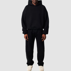 Survêtement Homme 2026 Personnalisé : Sweat à Capuche Épais et Pantalon de Survêtement Ample Vintage en Polyester Coton de Haute Qualité - Product Image 3