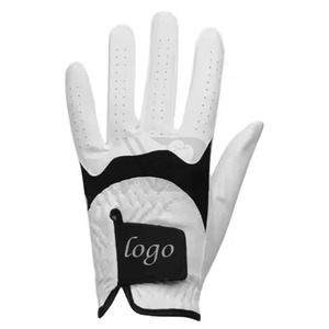 Gants de golf de luxe en cuir véritable Cabretta, doux et confortables, logo personnalisé, main gauche, respirants, antidérapants, protection UV, sport - Product Image 2