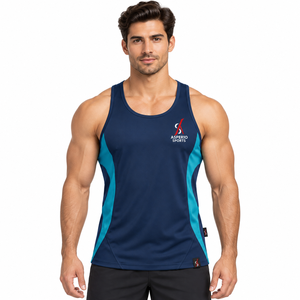 Camiseta sin Mangas para Hombre, Mezcla de Algodón Premium, Textura Suave, Material Transpirable, Ajuste Cómodo, Ropa Casual de Verano, OEM - Product Image 1