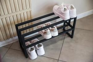 <b>Slim</b> Black Vertical <b>Shoe</b> <b>Rack</b> Multi Tier Space Saving Organizer High Capacity Durable Stable Frame Modern Entryway Storage Stand - Product Image 6