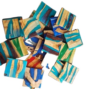 แผ่นรองแก้วเรซิ่นอีพ็อกซี่คุณภาพสูง ลายไม้ สไตล์คลาสสิก ขนาด 300 มม.  สีและขนาดสั่งทำได้  พร้อมโลโก้สั่งทำพิเศษ - Product Image 1