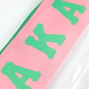 AKA <b>Clear</b> Cross <b>Bag</b> Pink & Green Transparent Crossbody Purse Stadium Approved Travel Event Shoulder <b>Bag</b> - Product Image 6