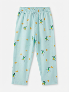 Ensemble de pyjama en coton imprimé mignon à manches longues et col rabattu pour bébés garçons, vêtements de nuit doux pour nourrissons et tout-petits - Product Image 3