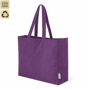 Custom Recycled Polycotton Tote Bag 220 GSM Large Shopping Bag with Self Handles Wholesale Promotional Manufacturer Exporter B2B - Product Image 1