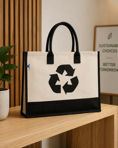 Sac fourre-tout promotionnel en toile avec soufflet, idéal pour événements de promotion de marque, cadeaux promotionnels, personnalisation, vente en gros et réutilisable - Product Image 6