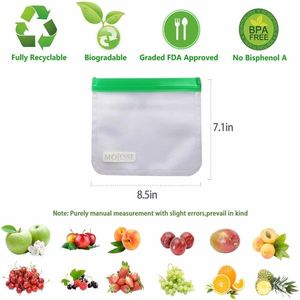 8ชิ้น BPA-Free ถุงแซนวิชแบบใช้ซ้ำได้หนาพิเศษใช้ซ้ำได้ถุงเก็บขนมขบเคี้ยวอาหารผลไม้เดินทางบ้านจัดระเบียบพิเศษ - Product Image 5