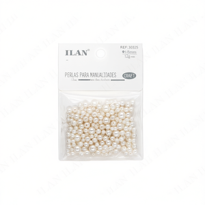 Perle Ilan per artigianato 4-8mm beige, sacchetto da 12g - Product Image 1