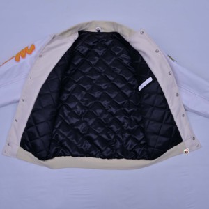 เสื้อแจ็คเก็ตวาร์ซิตี้ Mean Safe สำหรับผู้ชาย หนัง PU ปักลายตัวอักษรด้านหน้า สไตล์ลำลอง ทรงปกติ สตรีทแวร์ ระบายอากาศได้ดี เหมาะสำหรับฤดูหนาว - Product Image 2