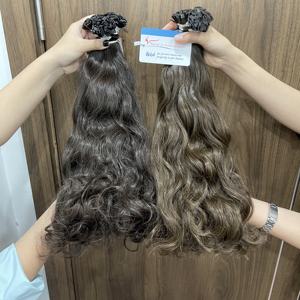 Extensiones de Cabello Natural con Punta Plana de Queratina, Ondulado Natural, Extensiones de Cabello Vietnamita de Alta Calidad, Todos los Colores - Product Image 2