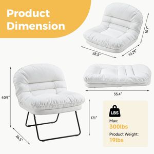 Silla Plegable Tipo Chaise Longue, Asiento de Piso Multifuncional Portátil para Jugar, Leer, Descansar y Meditar - Product Image 3