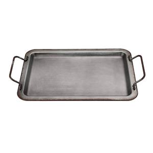 Bandeja de servicio de metal galvanizado personalizada Encanto rústico Decoración interior Acentos para mesa de centro Desayuno Más - Product Image 1