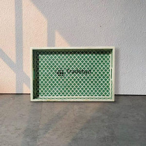 Bandeja Decorativa de Lujo con Incrustaciones de Hueso Hecha a Mano para Servir en la Mesa de Comedor o Decoración de Mesa de Café por Tradebyd - Product Image 4