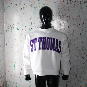 Sudadera Blanca de Cuello Redondo St Thomas, Corte Regular, Unisex, Algodón, Informal, para Otoño, CLUSH SPORTS - Product Image 4
