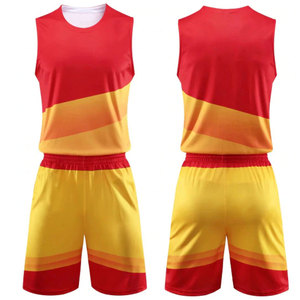 Tenue de basket-ball pour hommes, vêtements d'équipe complets avec maillot et short, vêtements de sport légers et durables, adaptés aux jeunes - Product Image 1