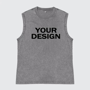 Camiseta sin Mangas Vintage Negra para Hombre y Mujer, 100% Algodón, Estilo Hip Hop Punk, con Estampado Personalizado - Product Image 2