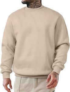 Sudadera de cuello redondo al por mayor, de algodón grueso de alta calidad, de manga larga, holgada y extragrande - Product Image 2