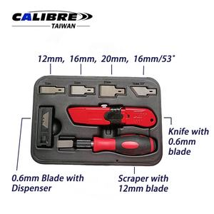 TAIWAN CALIBRE Ensemble de 27 couteaux et grattoirs pour garnitures automobiles, outil de réparation de carrosserie avec lames en alliage de zinc et SK-2, grattoir pour joints - Product Image 2