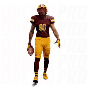 ชุดยูนิฟอร์มอเมริกันฟุตบอลสำหรับทีมเยาวชนแบบกำหนดเอง แพ็คเกจชุดแข่งขันพร้อมเสื้อรัดกล้ามเนื้อแบบซับลิเมชั่น ถุงมือ บาลาคลาวา กระเป๋า และชุดยูนิฟอร์ม - Product Image 3