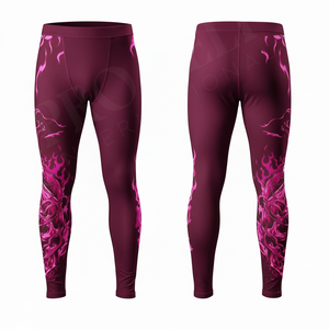 Leggings de compression personnalisés imprimés à prix de gros, respirants pour le sport, la course, la gym et le fitness - Product Image 5