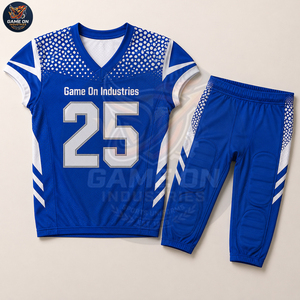 Uniforme de Fútbol Americano Personalizado 2026 con Logotipo, OEM ODM, Jersey Transpirable de Poliéster con Pantalones Acolchados Integrados - Product Image 1