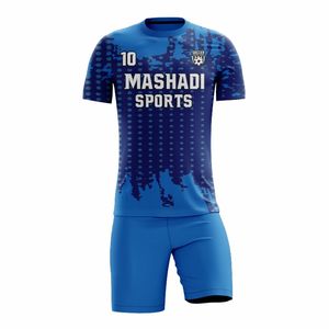 Vêtements de sport grande taille à séchage rapide, maillots de football à manches courtes, col rond, impression par sublimation, vente en gros pour équipes de football - Product Image 2