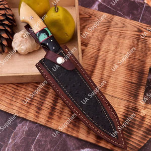 Couteau de cuisine professionnel vintage en acier inoxydable 12C27 forgé à la main, léger, à lame pleine, avec manche ergonomique - Product Image 6