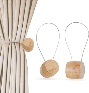 Nuevo sujetador de cortina de madera con cuentas, hecho a mano, sencillo, con hebilla de madera y cuentas, para atar cortinas. - Product Image 3
