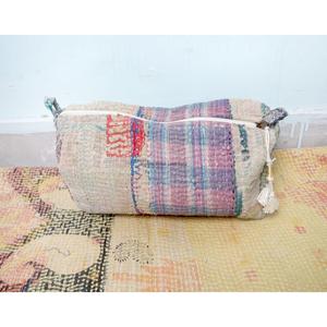 Vintage colorful Kantha Cosmetic 3 Pouch set Zipper Closure Makeup Organizer Bag for Storage patchwork kantha cosmetic pouch set - Product Image 5