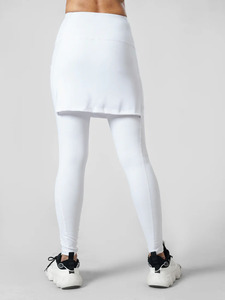 Women <b>Skirted</b> Yoga <b>Leggings</b> High Waist Sports Skort Pants Women Athletic Skirt Tights Fitness <b>Leggings</b> With Skirt - Product Image 2