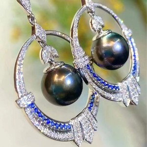 Boucles d'oreilles pendantes en perles d'or naturelles riches de 11-12 mm, 925, mode exquise, polyvalentes, brillance de diamant, nouvelles imperfections mineures, élégantes - Product Image 4