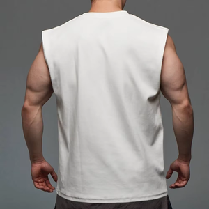 เสื้อกล้ามออกกำลังกายลำลองสำหรับผู้ชายไซส์ใหญ่ แบบสวมใส่สบาย ผ้าถักโพลีเอสเตอร์เป็นมิตรกับสิ่งแวดล้อม คอทรงโอ แห้งเร็ว ระบายอากาศได้ดี - Product Image 3