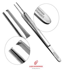 Pinzas Quirúrgicas Pollock Dingman de 2x3 Dientes, Instrumento Quirúrgico de Acero Inoxidable, Pinzas Médicas de Precisión - Product Image 1