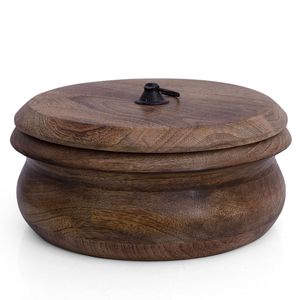 Boîte à roti en bois artisanale pour la décoration de la cuisine et le rangement des tortillas, pour la présentation sur table et l'utilisation à domicile - Product Image 5