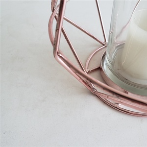 Creative Design Metal <b>Lighting</b> Decor Lantern Indoor Floor Decor Stand <b>Candle</b> Holder Geometric Pattern Iron Wire Lanterns - Product Image 5