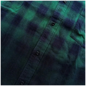 OEM Long Sleeve Plaid Flannel Shirt Custom Made Checked Gradient Color Casual <b>Button</b> Down Turn down Collar Flannel Shirt Men - Product Image 5