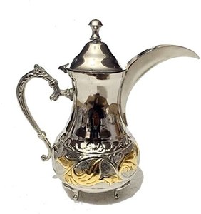 Indian Made Wholesale Price Arabic Dallah Coffee Pot With Middle East Style Luxury Glossy Polished At Wholesale Cheap Price - Product Image 2
