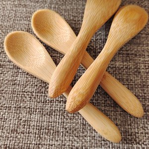 Cuillères en bois de bambou naturel, cuillère à glace, cuillère à café, cuillère à miel, mini-cuillère, cuillère à thé, vaisselle, couverts de cuisine, cuillères pour enfants - Product Image 3