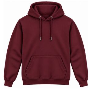 Mens <b>Maroon</b> Pullover Hoodie Plain Long Sleeve Casual Sweatshirt Custom Logo Streetwear Sportswear Gym <b>Top</b> Shoukat Apparel - Product Image 1