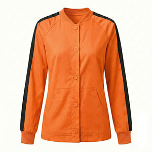 Chaqueta Médica Personalizada para Mujer, Chaqueta de Enfermería con Cierre de Botones, Uniforme de Hospital, Venta al por Mayor OEM, Chaquetas de Enfermería con Cuello Redondo - Product Image 6