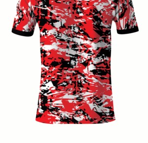 เสื้อยืดกีฬาแห้งเร็ว 180 กรัม พิมพ์ลายซับลิเมชั่นดีไซน์สายฟ้าตามสั่ง ผลิตจากโพลีเอสเตอร์ 100% - Product Image 5
