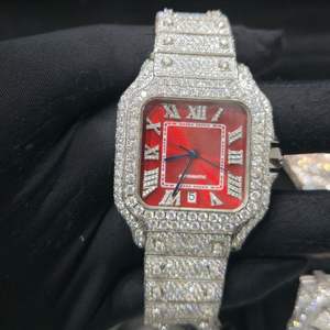 Montre mécanique automatique de luxe en acier inoxydable, style Hip Hop, avec Moissanite VVS, passe le test du diamant, carrée 16mm, Buss - Product Image 1