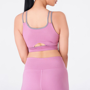 New Arrival Latest Design Women Yoga Set High Quality Solid 2-Piece Quick Dry Breathable Eco-Friendly Wholesale - Product Image 5