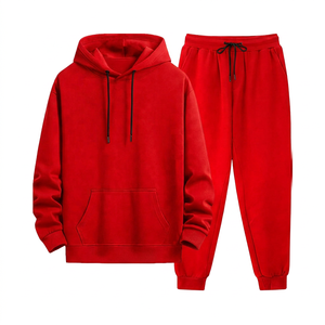 Conjunto Deportivo Unisex con Capucha Negra, Sudadera Informal de Algodón y Pantalones Deportivos de Manga Larga, Color Sólido, con Cordón, para Otoño - Product Image 4
