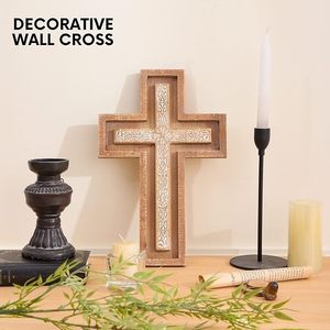 Cruz de Madera Hecha a Mano, Precio Económico, Elegante Decoración Religiosa de Pared para el Hogar, Iglesia y Uso Diario en la Oración - Product Image 6