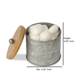 Ensemble d'accessoires de salle de bain rustiques en métal galvanisé, parfait pour l'organisation du comptoir de la salle de bain dans les maisons de style ferme moderne, provenant d'Inde - Product Image 5
