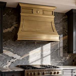 Contemporary Brass Range Hood Perfect For Luxury Residential Kitchens Superior Air Purification Beautiful Decorative Appearance - Product Image 6