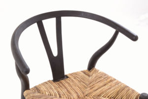 Fauteuil de salle à manger moderne en bois massif et rotin - Chaise de salle à manger d'extérieur durable et écologique pour la maison, l'hôtel, le bar - Product Image 3